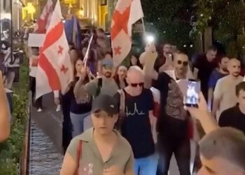 Грузины требуют отпустить мужчину, сломавшего нос россиянке: в Тбилиси прошло шествие в его поддержку